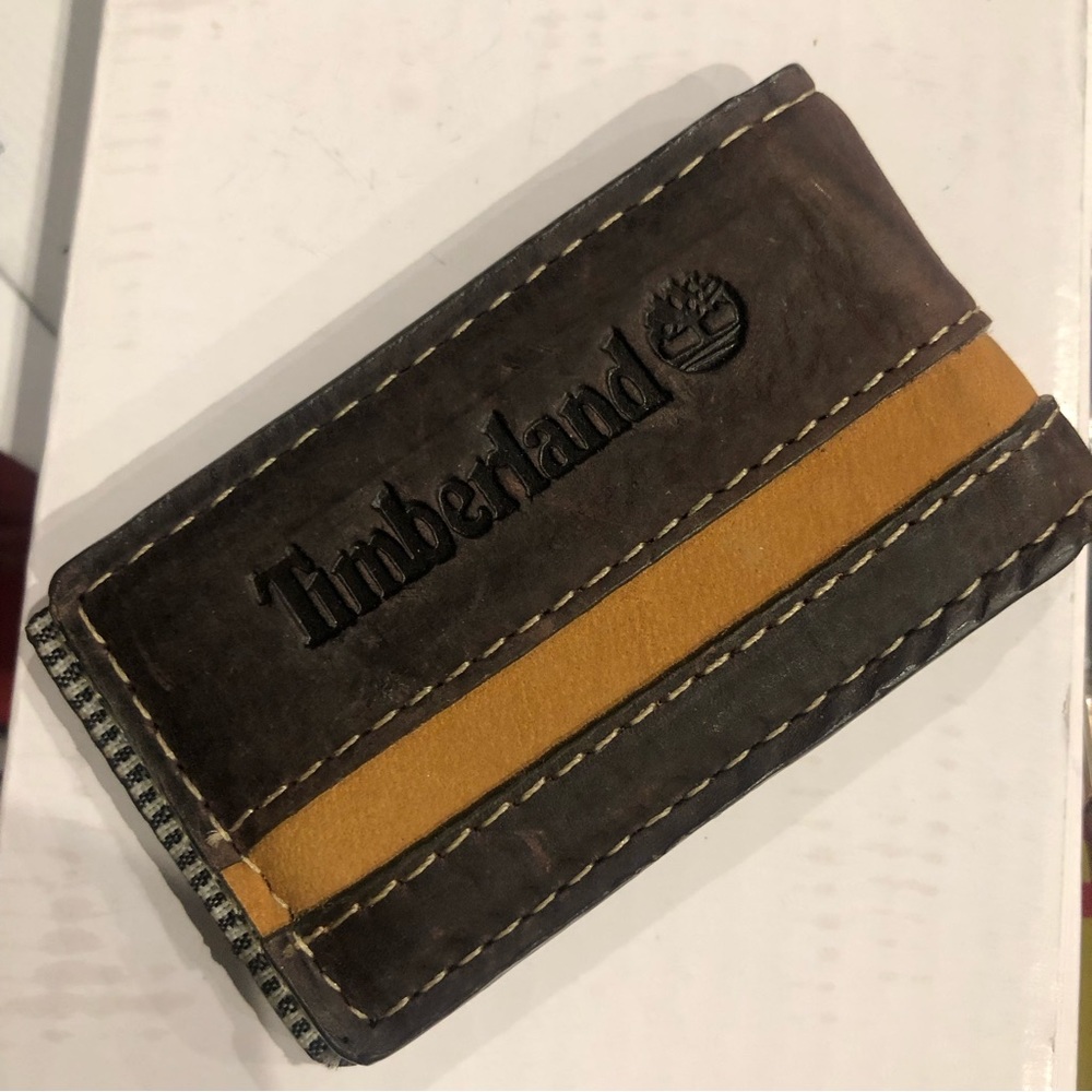 Timberland Leather Magnetic Money Clip